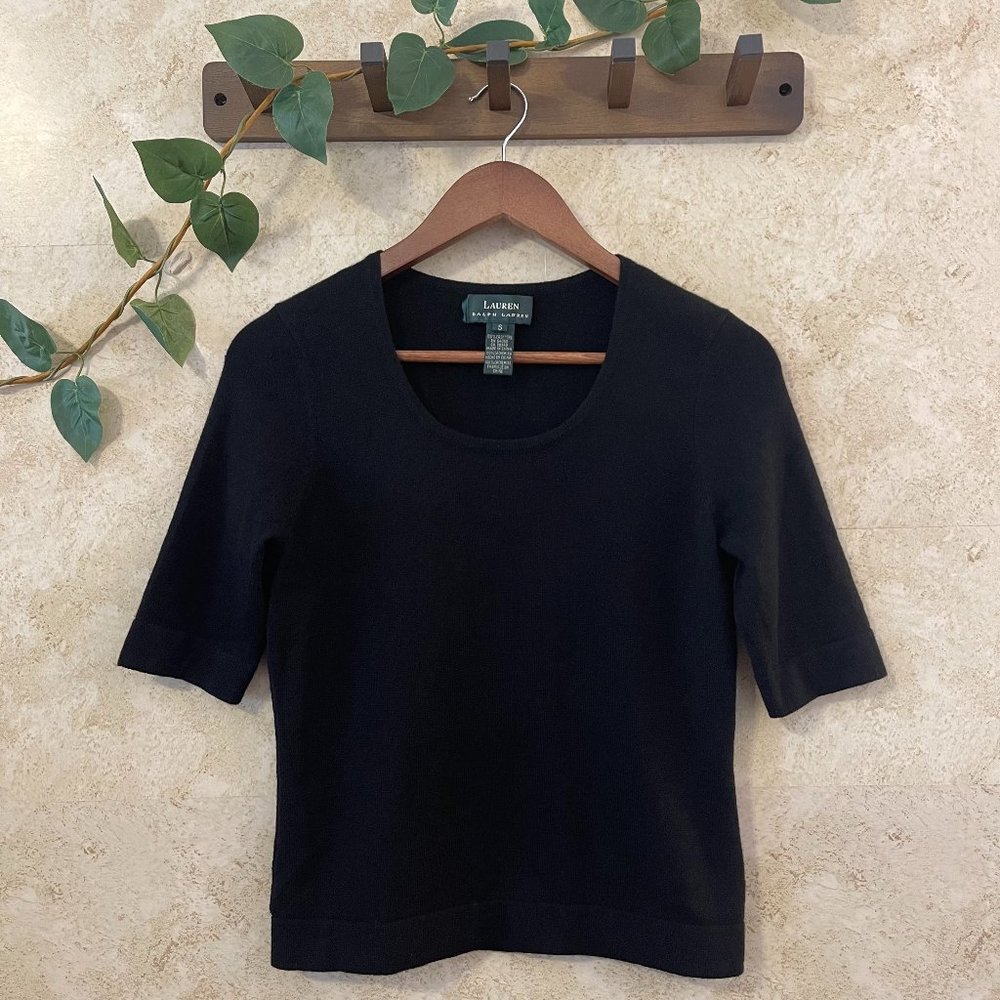 Lauren by Ralph Lauren Cashmere Sweater • Black • Size Small